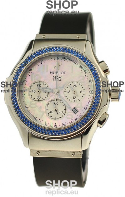 Hublot MDM Chronograph Swiss Replica Watch in Steel Case