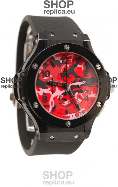 Hublot Big Bang Commando Red Camouflage Japanese Watch