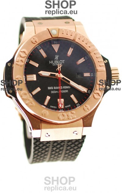 Hublot Big Bang King Swiss Replica Watch in Black Carbon Dial