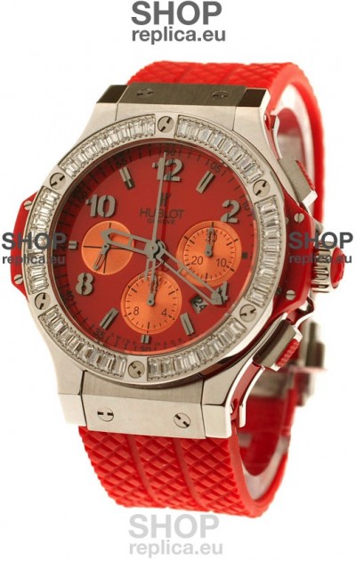 Hublot Big Bang White Baguette Diamonds Shaped Bezel