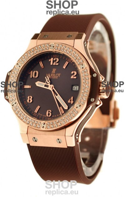 Hublot Big Bang King Cappuccino Diamonds Swiss Replica Quartz Watch