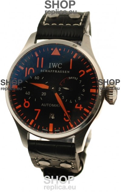 IWC Big Pilot Swiss Replica Watch in Orange Markers