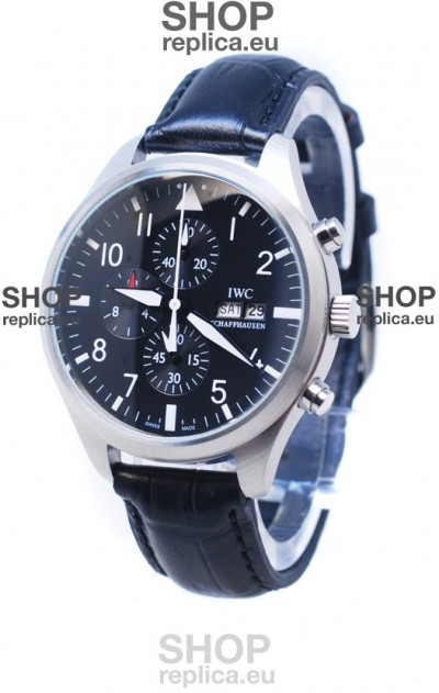 IWC Portofino Chronograph Schaffhausen Japanese Black Watch