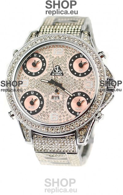 Jacob & Co Diamond Watch in Pink Subdials