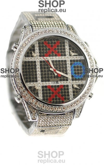 Jacob & Co Diamond Japanese Replica Watch in Black Dial