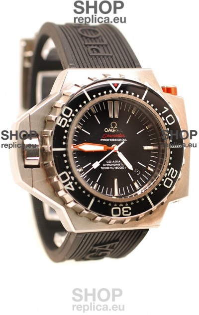 Omega Seamaster Ploprof 1200M Swiss Watch in Black Dial