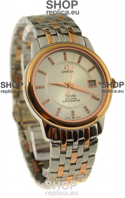 Omega Co-Axial Deville Japanese Rose Gold Watch 