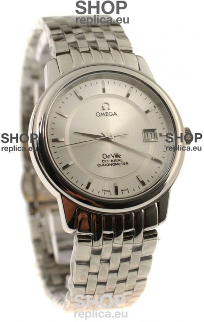 Omega Co-Axial Deville Japanese Steel Watch in Stick Markers