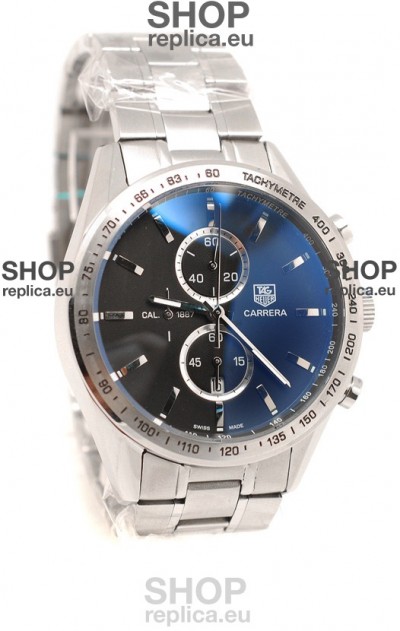 Tag Heuer Carrera Cal. 1887 Chronograph Japanese Watch in Black Dial