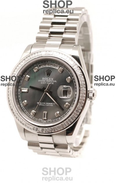 Rolex DayDate Japanese Replica Watch in Pearl Dial