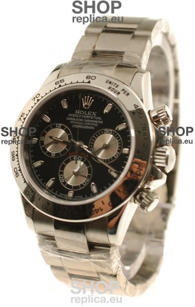 Rolex Replica Daytona Cosmograph Swiss Watch in Black Dial - 2011 Edition