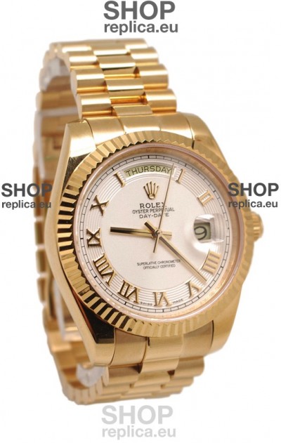 Rolex Day Date II Gold Japanese Replica Watch