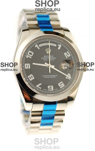 Rolex Day Date II Silver Japanese Replica Watch