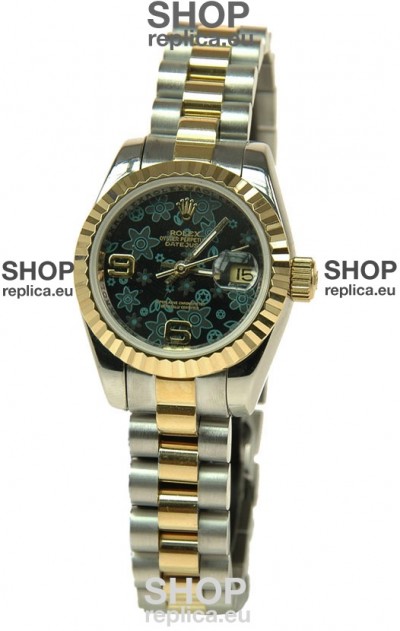 Rolex Floral Motif Datejust Ladies Replica Watch