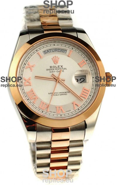 Rolex Day Date Two Tone Swiss Replica Watch 