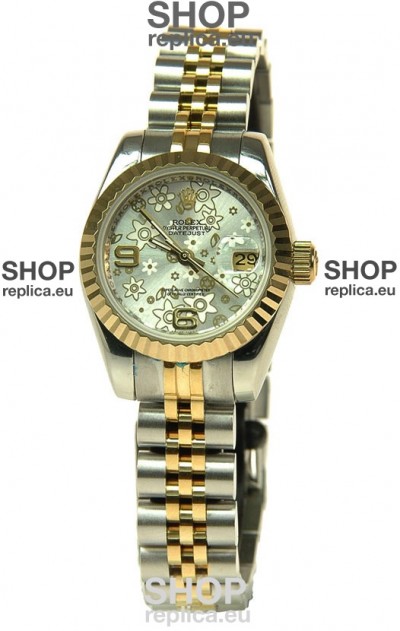 Rolex Floral Motif Datejust Ladies Replica Watch