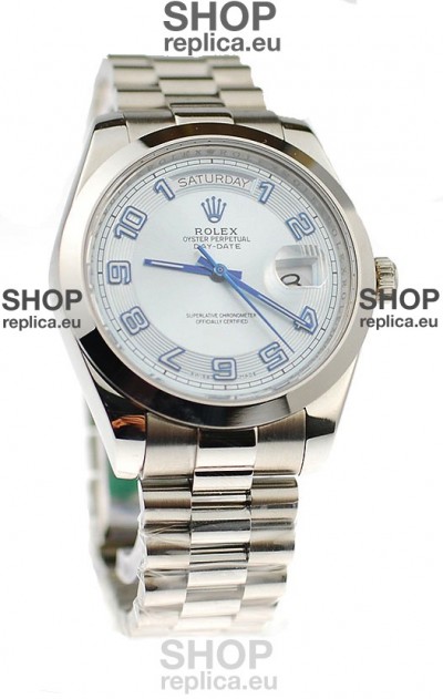 Rolex Day Date II Silver Japanese Replica Watch