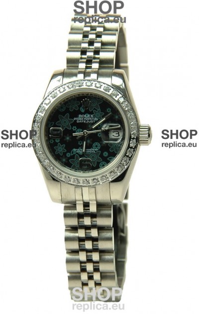 Rolex Floral Motif Datejust Ladies Replica Watch