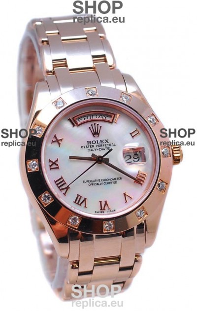 Rolex Day Date White Mother of Pearl Swiss Replica Watch