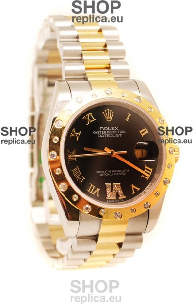 Rolex DateJust Mid-Sized Gold Japanese Replica Watch 