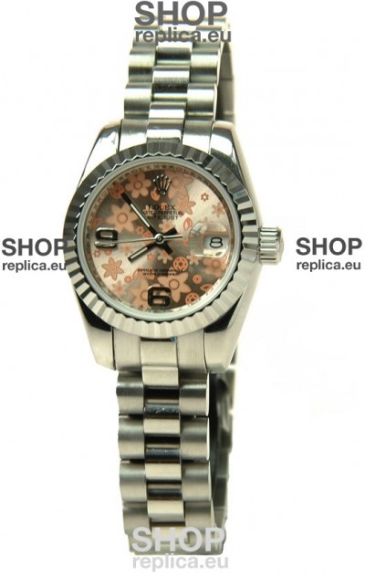Rolex Floral Motif Datejust Ladies Replica Watch