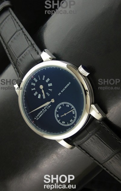 A.Lange & Sohne Cortes de Geneve Decorative Bridges Classic Replica Watch in Black Dial