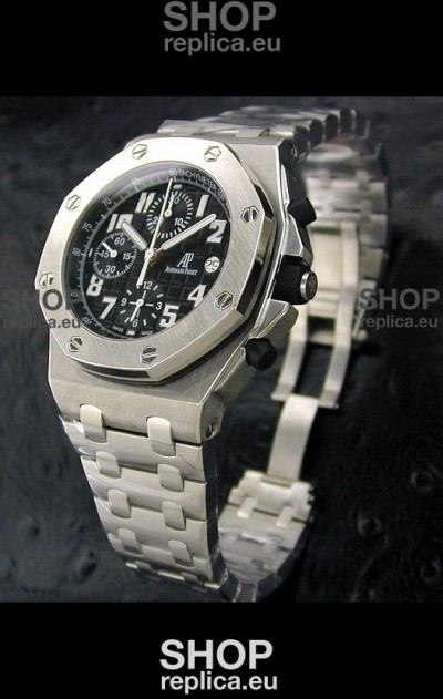 Audemars Piguet Royal Oak Watch in Black Safari Dial - Secs hand 9 O Clock