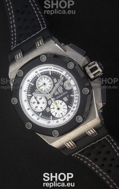 Audemars Piguet Royal Oak Offshore Rubens Barrichello Titanium Swiss Watch - Secs hand 12 O Clock