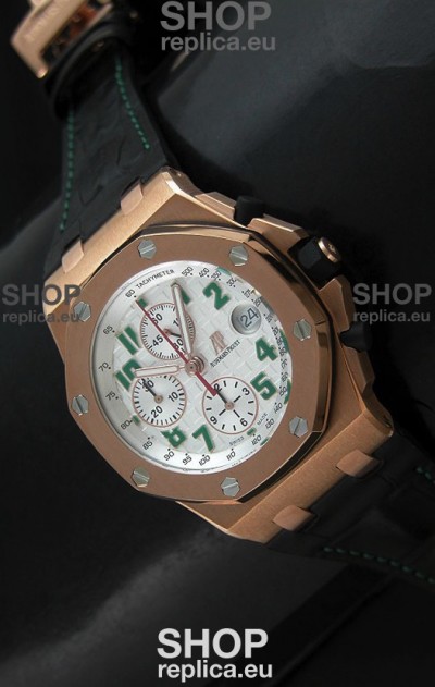 Audemars Piguet Royal Oak Offshore Pride of Mexico Swiss Watch - Secs hands at 12 O'Clock