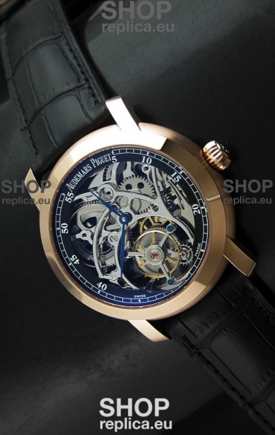 Audemars Piguet Jules Audemars Tourbillon Swiss Watch in Pink Gold