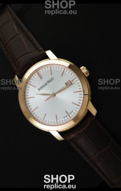 Audemars Piguet Jules Swiss Automatic Watch in Rose Gold Casing