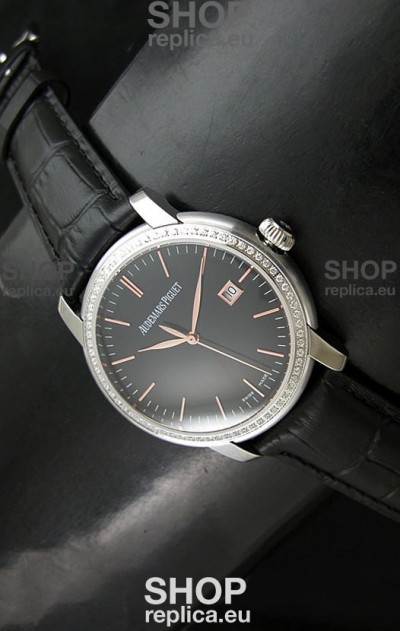 Audemars Piguet Jules Classic Swiss Automatic Watch in Black Dial