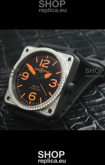 Bell and Ross BR01 92 Swiss Watch with Diamonds Bezel
