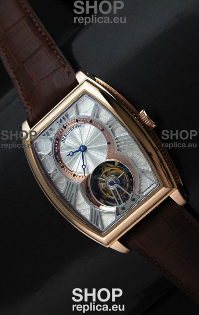 Breguet 986 AI Swiss Watch in Silver & Golden Dial