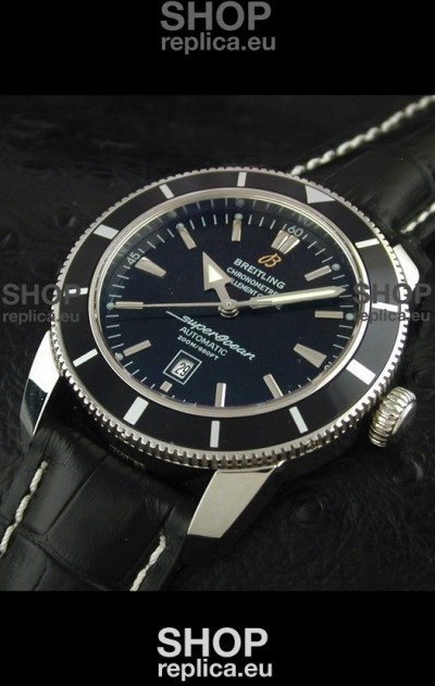 Breitling Superocean Swiss Replica Watch in Black Dial