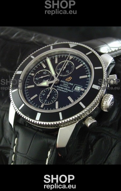 Breitling Superocean Swiss Replica Watch in Black Dial