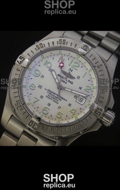 Breitling Superocean Swiss Replica Watch in White Dial