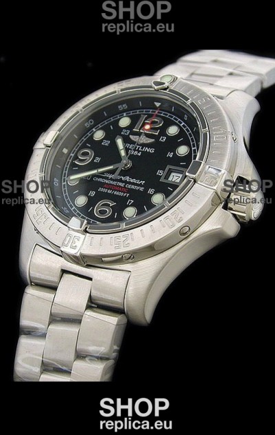 Breitling Superocean Steelfish Swiss Replica Watch in Black Dial