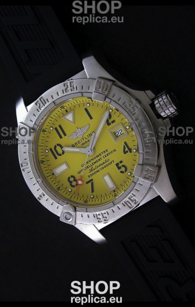Breitling Avenger Seawolf Swiss Replica Watch in Yellow Dial 