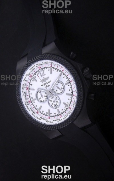 Breitling Bentley PVD Japanese Replica Watch in White Dial