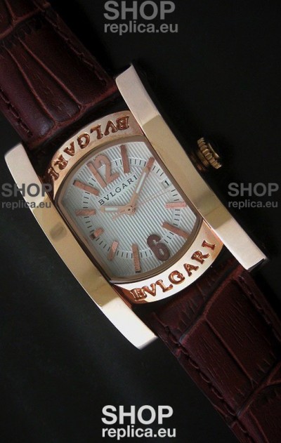 Bvlgari Assioma Japanese Replica Quartz Watch in White Dial