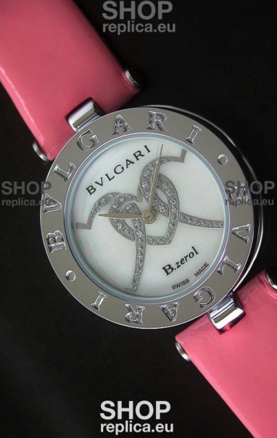 Bvlgari B.zerol Japanese Replica Quartz Watch in White Dial