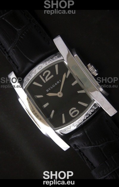 Bvlgari Assioma Japanese Replica Quartz Watch in Black Dial