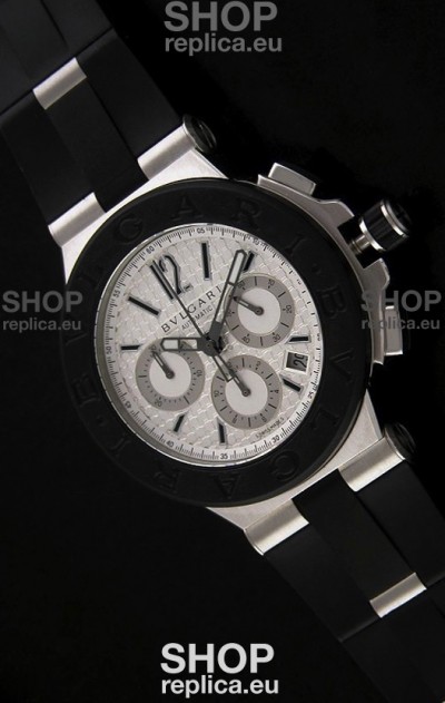 Bvlgari Diagono Swiss Replica Watch in White Dial