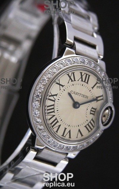 Cartier Ballon Bleu de Swiss Replica Watch in White Dial