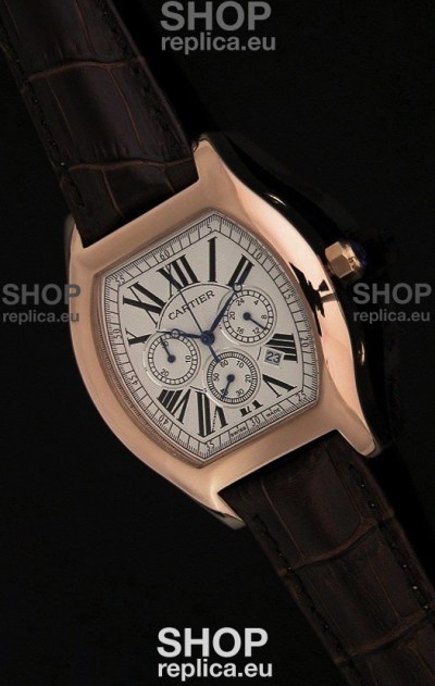Cartier Tortue Japanese Replica Watch in White Dial