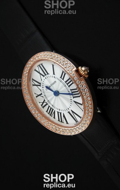 Cartier Ellipse Ladies Replica Watch in Pink Gold
