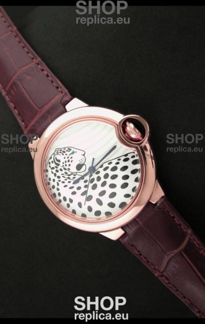 Ballon De Cartier Watch in Pink Gold Casing