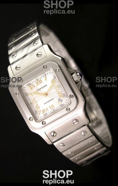 Cartier Santos Swiss Replica Watch - Automatic Movement in Gold Numerals