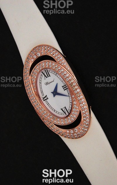 Chopard Xtravagza Swiss Replica Watch in White Strap